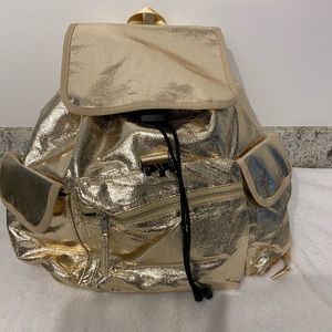 NWT QUILTED KOALA LG GOLD BACKPACK. Originally $198
